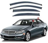 Wind Deflectors for Benz E-Class W212 2010-2015, Keep Your Car Ventilated in Rain Car Rain Guard Shield Stick-on Fitment Weathershields