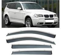 Wind Deflectors for BMW X3 2003-2010, Keep Your Car Ventilated in Rain Car Rain Guard Shield Stick-on Fitment Weathershields