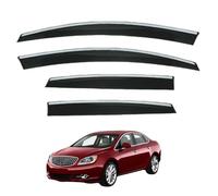 Wind Deflectors for Buick Verano Sedan MK1 2011-2017, Rain & Sun Protection Window Visors Rain Guards with Bright Stripes Car Accessories