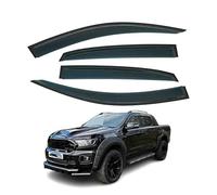 Wind Deflectors for Ford Ranger DuobleCab Wildtrack T6 4-Türer 2012-2023, Car Side Window Wind Rain Deflector In-Channel Rain Guards for Wind