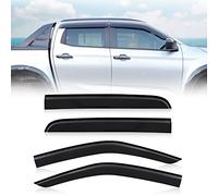 Wind Deflectors for Isuzu D-Max 2021-2026 RG Mk6 Double Cab | Smoke Black External Stick-on Car Window Rain Guards Sun Visor Shield, 3rd Gen Pickup Utility V-CROSS DL40 DL20 Accessories