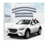 Wind Deflectors For MAZDA CX-3 2016-2021side Chrome Window Trim Ventvisor Bright Strip Wind Deflectors Door Visor Vent Shades Rain Sun Guard