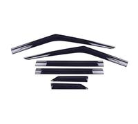 Wind Deflectors For Mitsubishi For Outlander 4 For GM GN 2022 2023 2024 2025 Black Silvery Window Visor Vent Shades Sun Rain 6PCS Weather Shield(Black+chrome)
