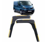Wind Deflectors For RENAULT TRAFIC, VAUXHALL VIVARO/OPEL VIVARO A, NISSAN PRIMASTAR 2002 2003 2004 2005 2006 2007 2008 2009 2010 2011 2012 2013 In-Channel Side Window Visors-Smoke Tinted Rain Guards.