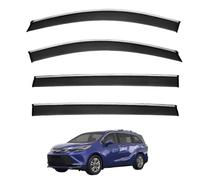 Wind Deflectors for Toyota Sienna MK4-XL40 2020+, Rain & Sun Protection Window Visors Rain Guards with Bright Stripes Car Accessories,4PCS