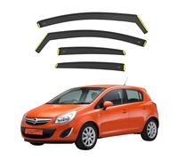 Wind Deflectors for Vauxhall Corsa D/E 2006-2019 5-Door - 4-Piece Window Visors Rain Guards Vent Shades - In Channel type Wind Deflector Set for Side Windows (BWS)