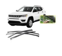 Wind Deflectors Rain Deflector For Jeep For Compass MP 552 2017~2022 MK2 Car Window Visor Cover Guard Antirain Chuvento Sun Sun Screen