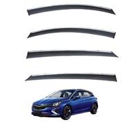 Wind Deflectors Set for Buick Verano GS Hatchback MK2 2017-2022+, Tape-on Window Visors Rain Guards Exterior with Bright Stripes Car Accessories