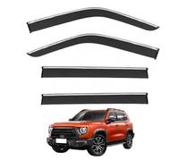 Wind Deflectors Set for Haval Dargo/Dargo X MK1 2020+, Tape-on Window Visors Rain Guards Exterior with Bright Stripes Car Accessories,4PCS