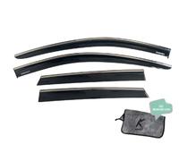 Wind Deflectors Set for Kia Niro 2016-2021- w. Chrome Lining - Set of 4 - Front and Rear