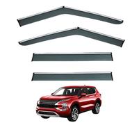 Wind Deflectors Set for Mitsubishi Outlander MK4 2022+, Tape-on Window Visors Rain Guards Exterior with Bright Stripes Car Accessories,4PCS