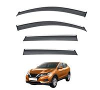 Wind Deflectors Set for Nissan Qashqai MK2-J11 2016-2021, Tape-on Window Visors Rain Guards Exterior with Bright Stripes Car Accessories,4pcs