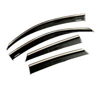 Wind Deflectors Set for Toyota RAV4 2013-2018 w. Chrome lining - Set of 4 - Front and Rear