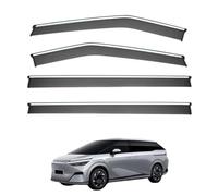 Wind Deflectors Set for XPeng X9 MK1 2023+, Tape-on Window Visors Rain Guards Exterior with Bright Stripes Car Accessories,4PCS