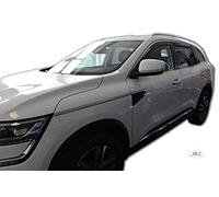 Wind Deflectors Suitable for Koleos 2 from 2017, Heko Rain Deflector, Black, Tinted, Set of 4 Pieces, Front, Rear, Aerodynamic, Easy to Install, Attachment with Clips