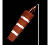 Wind Direction Measurement Sock Bag Reflective, Portable Windsock Pole Kit Wind Directions Indicators, Oxford Wind Flag Decoration for Park Dock(150 cm (59"))