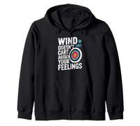 Wind Doesn't Care About Feelings Bow Hunting Target Archery Zip Hoodie