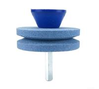 Wind Energy Whetstone for Lawn Mower Efficient Grinding Wheel with Construction (Double layer(Blue))