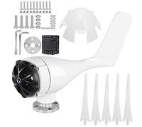 Wind Generator, 1600W 5 Windmill Kit with High Wind Energy Utilization for Boats Terraces Cabins Homes 48V White