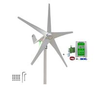 Wind Generator Special Kit, 400W AC Tur-bine With 1400W MPPT Solar Hybrid Controller For Home Power System(Brown,24V)