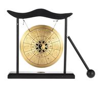 Wind Gong, 4.92 Inch Mini Desktop Gong Table Wind Chime Percussion Instruments With Mallet And Stand, Brass Gong Ornaments, For Home Decor Housewarming Gift