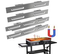 Wind Guards for Blackstone 28 Inch Griddle, Grill Accessories for Blackstone 28", Stainless Steel Magnetic Wind Screen for Holding Heat, Hood and Rear Grease Cup, Heat Shield for Side Table