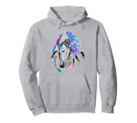 Wind Horse Indian Tribal Native American Art Pullover Hoodie
