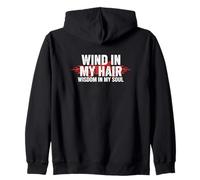 Wind In My Hair Wisdom In Soul Freedom Adventure Spirit Zip Hoodie