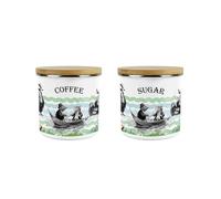 Wind in the Willows Coffee & Sugar Canisters - 600ml Enamel Kitchen/Home Storage Container Gifts for Book Lovers