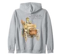 Wind in the Willows Mr Toad's Motor Car Illustration Vintage Zip Hoodie