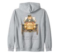 Wind in the Willows Mr Toad's Motor Car Illustration Vintage Zip Hoodie