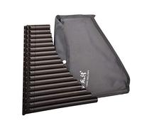 Wind Melody 18 Pipes Eco-friendly Resin C tone Pan Flute for Beginner, Easy Learning (Dark Brown)