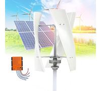 Wind Mill Generator Kit,Vertical Wind Turbine,Wind Turbine Generator Kit for Home,Wind Turbine Generator Kit,with Controller for Home,Business,Industrial Energy Supply(White,12V)