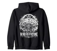 Wind Of Fortune Luck Opens In Silence Japanese Waves Zip Hoodie