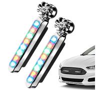 Wind Power LED Lights- Auxiliary Headlights, 2 Pieces Car Wind Energy Running Light | Decorative Vehicle Accessories For Travel Automotive Bike Road Trips Camping Auto Outdoor Pickups Daily Roadside