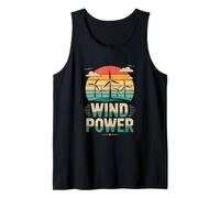 Wind Power Renewable Energy Turbine Landscape Tank Top