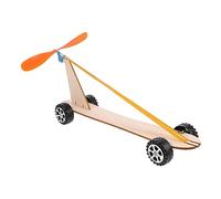 Wind Powered Car Science Experiment Toy Wooden for Boys and Girls