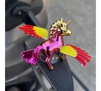 Wind-Powered Flying Horse Car Ornament Wings Wind-Powered Flying(red tail)
