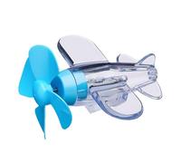 Wind-Powered LED Airplane Propeller - Wind Energy Glows Aircraft Decoration for Motorcycle Bicycle Helmet Car Decoration (Blue)