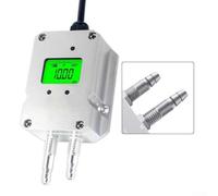 Wind Pressure Sensor 4-20mA, Differential Pressure Transmitter with LCD Display HVAC Monitoring Measurement Device(0-1KPa)