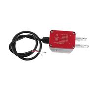 Wind Pressure Transmitter, Micro Differential Pressure Sensor, Red Aluminum Alloy 4-20mA Output for Boiler Coal Mine HVAC Systems with DC24V Power Supply and 0.2% FS (0-100pa)