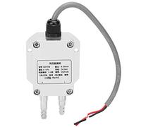 Wind Pressure Transmitter Silver Aluminum Alloy, 4-20mA DC24V, 0.1Kpa High Accuracy - Advanced Circuit and Temperature Compensation, Industrial Process Control Sensor (0.1Kpa)