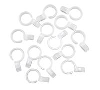 Wind Proof Hanger Hook, Anti Slip Clothes Hangers from Drying Rack, Clear Plastic Hook for 1 inch Diameter Rod, Clothes Drying Rack Organizer 10 PCS Laundry Hook Clips Windproof Hanger Buckle White