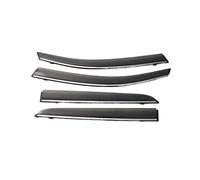 Wind Rain Sun Deflectors 4pcs Side Window Deflector For Skoda For Rapid 2014 2015 2016 2017 2018 2019 2020 Chrome Trim Window Visors Sun Rain Deflectors