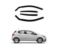 WIND RAIN SUN SMOKE GUARD DEFLECTORS Compatible With VAUXHALL CORSA D & E 4/5 DOORS 2006 to 2018 4 PCS Tinted