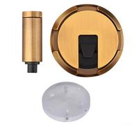 Wind Resistant Floor Suction Door Stopper Adjusts Easily to Different Heights, Keeps Doors Open Quietly Indoors or Outdoors (Yellow Bronze)