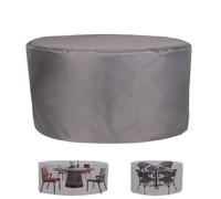 Wind Resistant Round Patio Fur Cover Tear-Resistant Table & Chair Set Protector for Outdoor Dining Covers for Round Table & Chairs All-Weather Protect