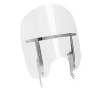 Wind Screen Motorcycle 17.5'' Clear Windscreen Windshield For For Heritage For Softail Classic FLSTC 2000-2017 Air Deflector(Chrome Bracket)