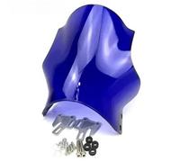 Wind Screen Motorcycle Windscreen For CB400 Round Headlight Street Bikes Shield Glass Wind Deflectors Airflow Extension Spoiler Fairing(BLUE)