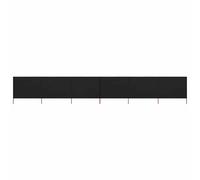 vidaXL 6-panel Wind Screen Fabric 800x120 cm Black